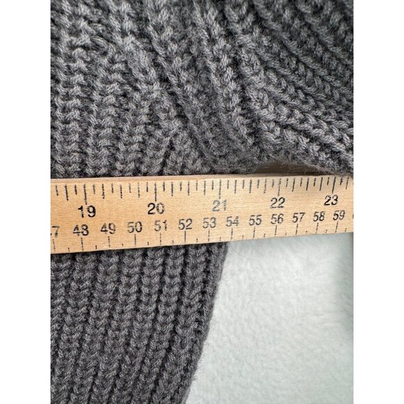 Daniele Fiesoli Italian Knit chunky wool sweater grey‎ preppy sz L - Picture 4 of 6
